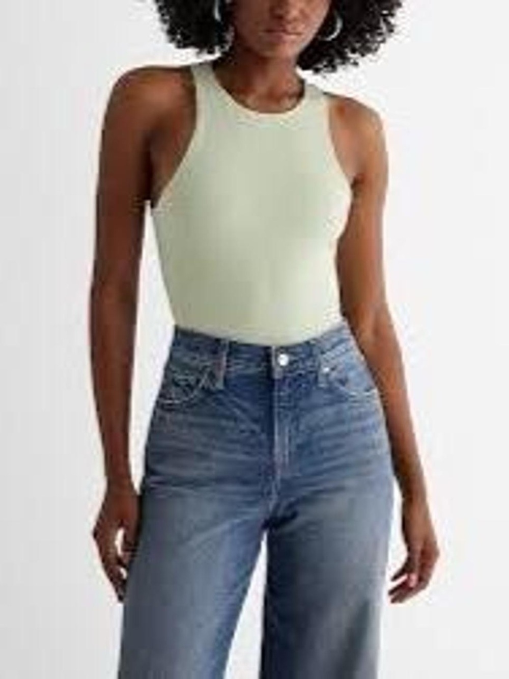 Express Body Contour High Compression Ribbed High Neck Bodysuit